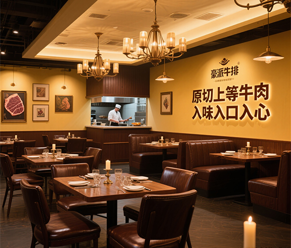 厦门牛排馆设计-牛排餐厅设计-厦门牛排连锁餐厅设计 厦门牛排西餐厅设计装修