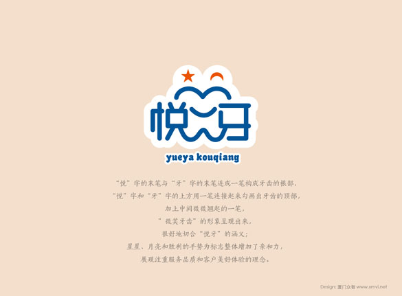 厦门悦牙口腔医院logo设计、厦门悦牙口腔医院VI设计